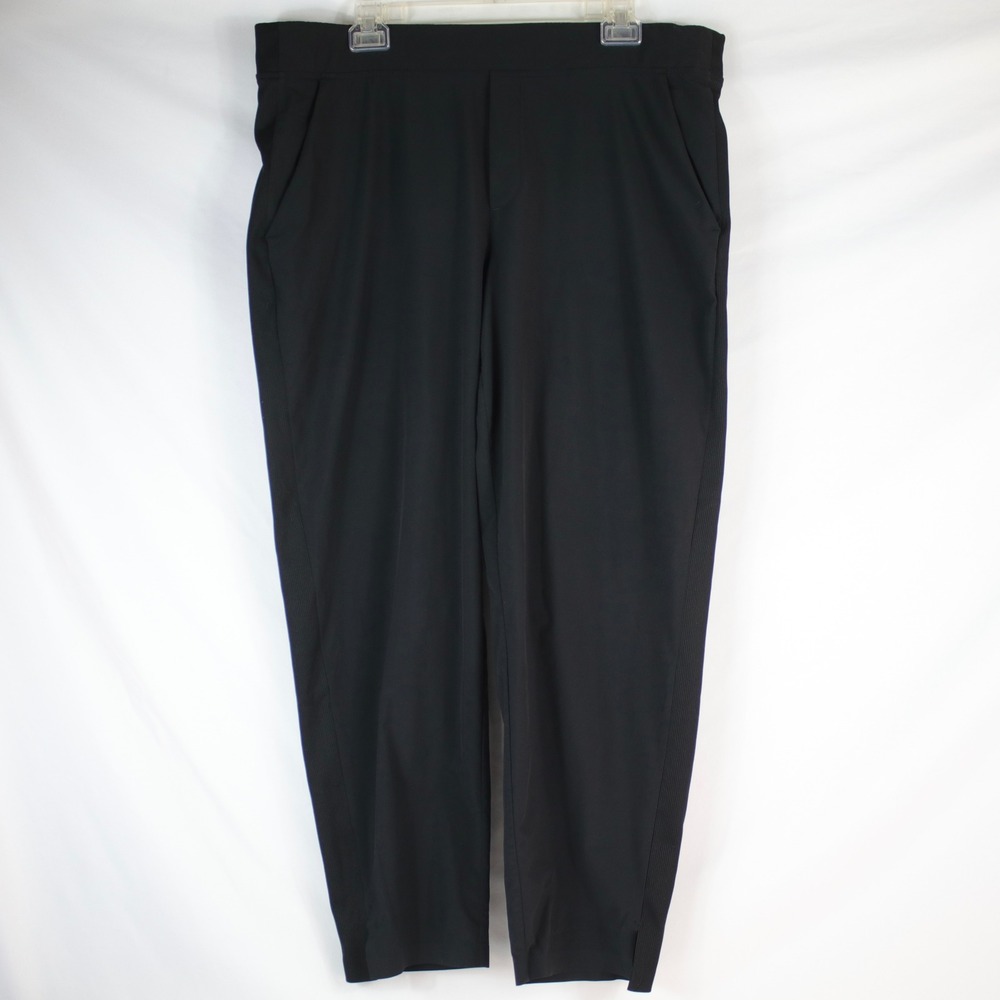 Athleta Black Skyline Tapered Elastic Waist Pants Women's Size 16